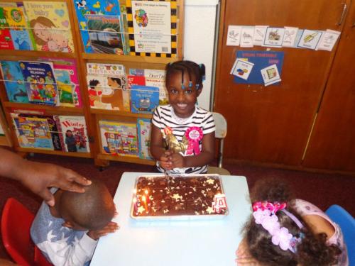 Birthday celebrations at Rehoboth day nursery, Deptford, London