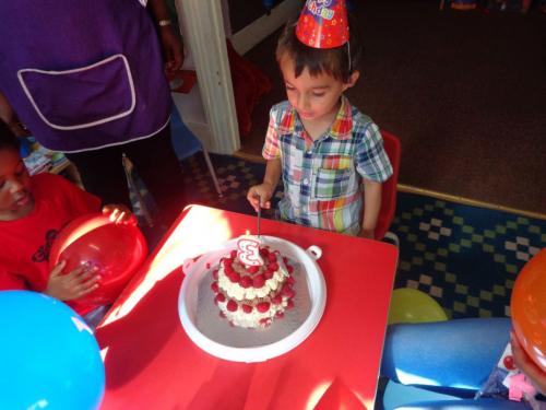 Birthday celebrations at Rehoboth day nursery, Deptford, London